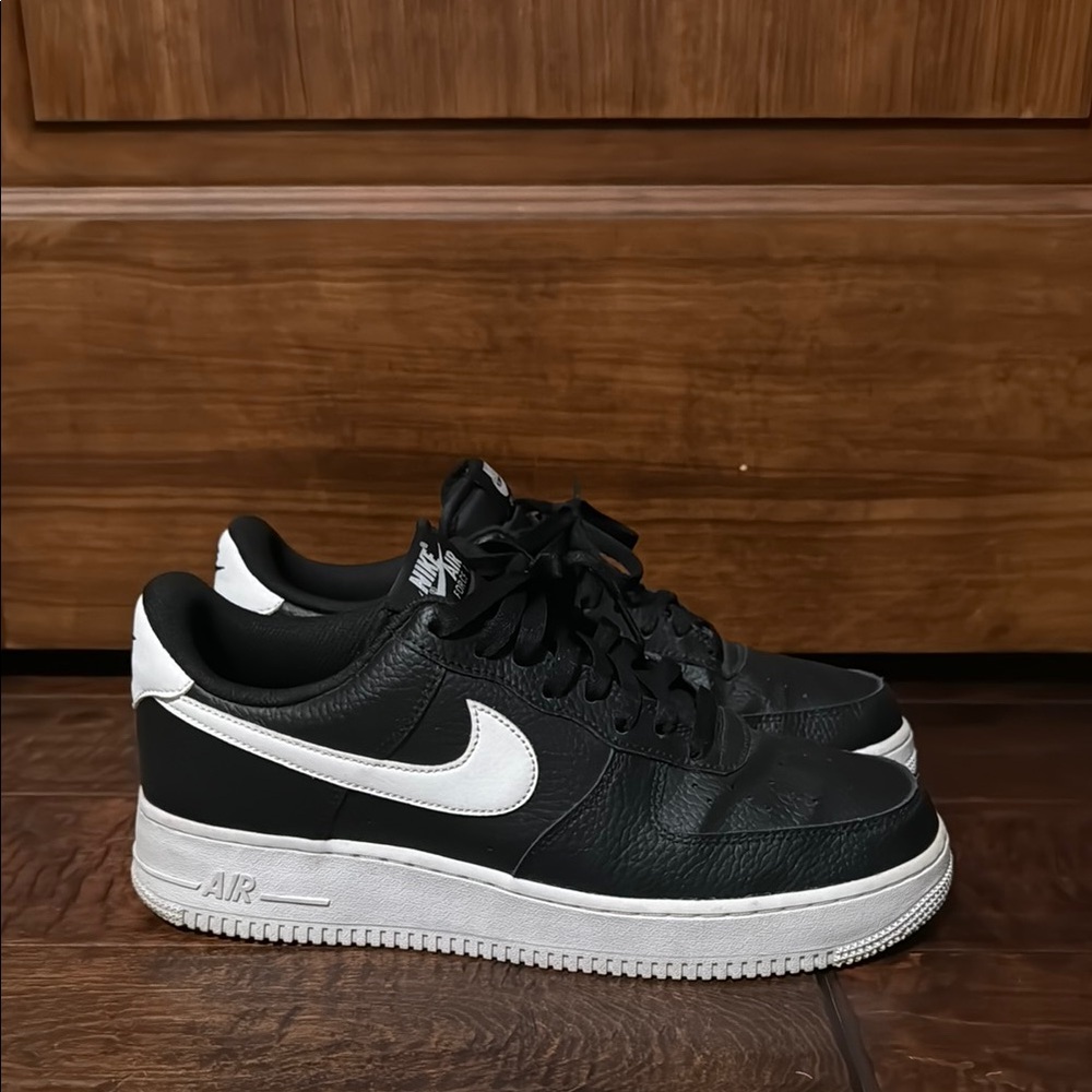 Men's Nike Air Force One Black and White Sneakers
